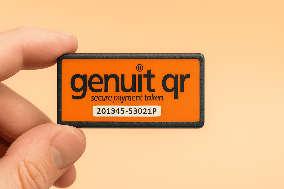 genuit QR token animation on light background